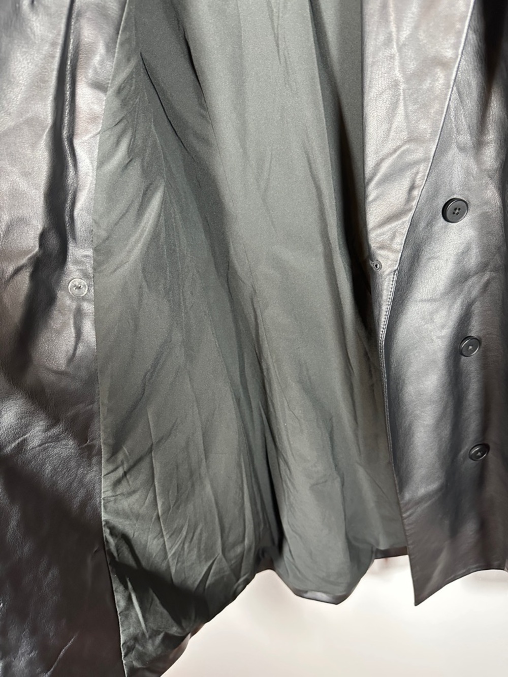 French Connection Black Faux Leather Blazer Jacket Women’s Size 2 - Picture 7 of 10